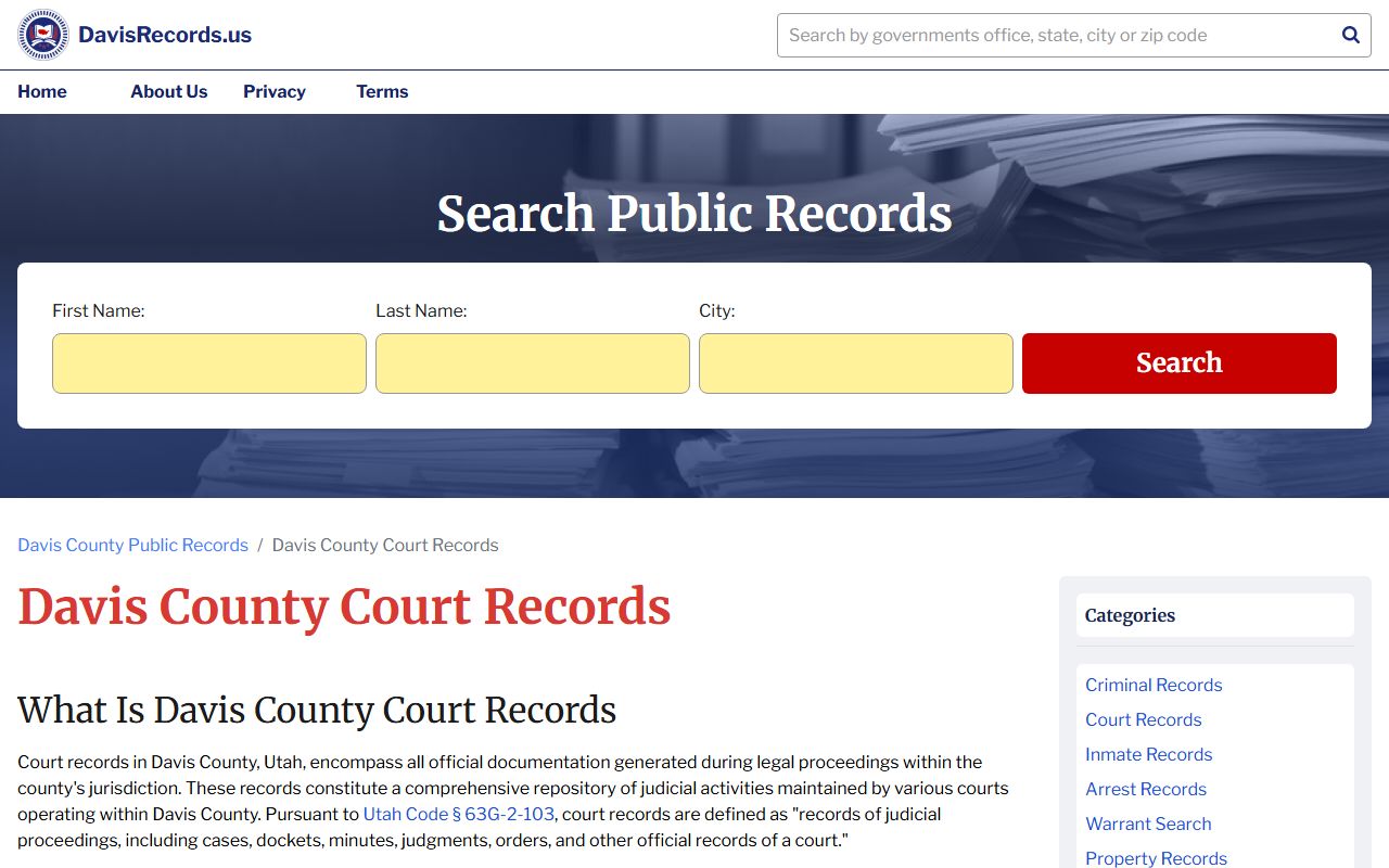Davis County family court records digital access platforms and search options