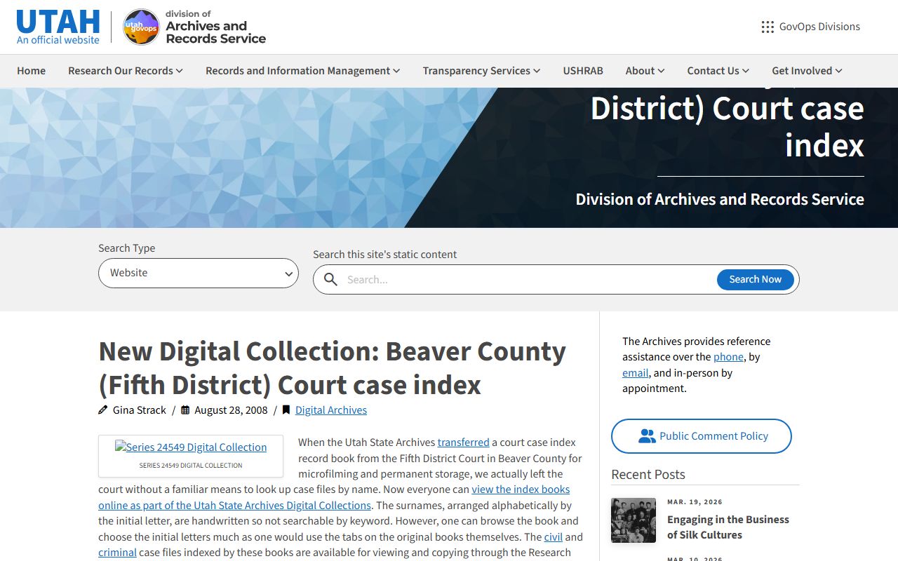 Beaver County family court records historical archives research page