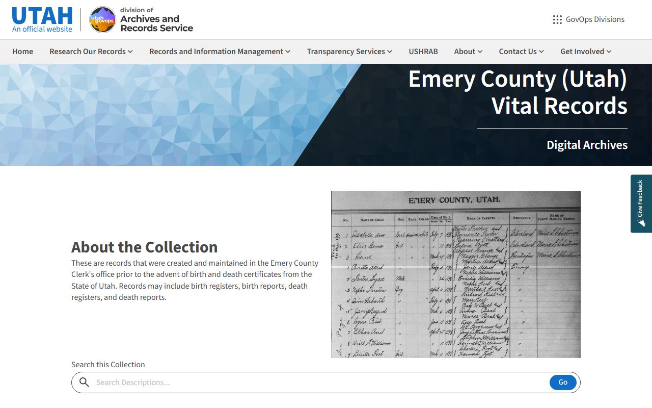 Emery County family court records Utah State Archives probate and naturalization documents