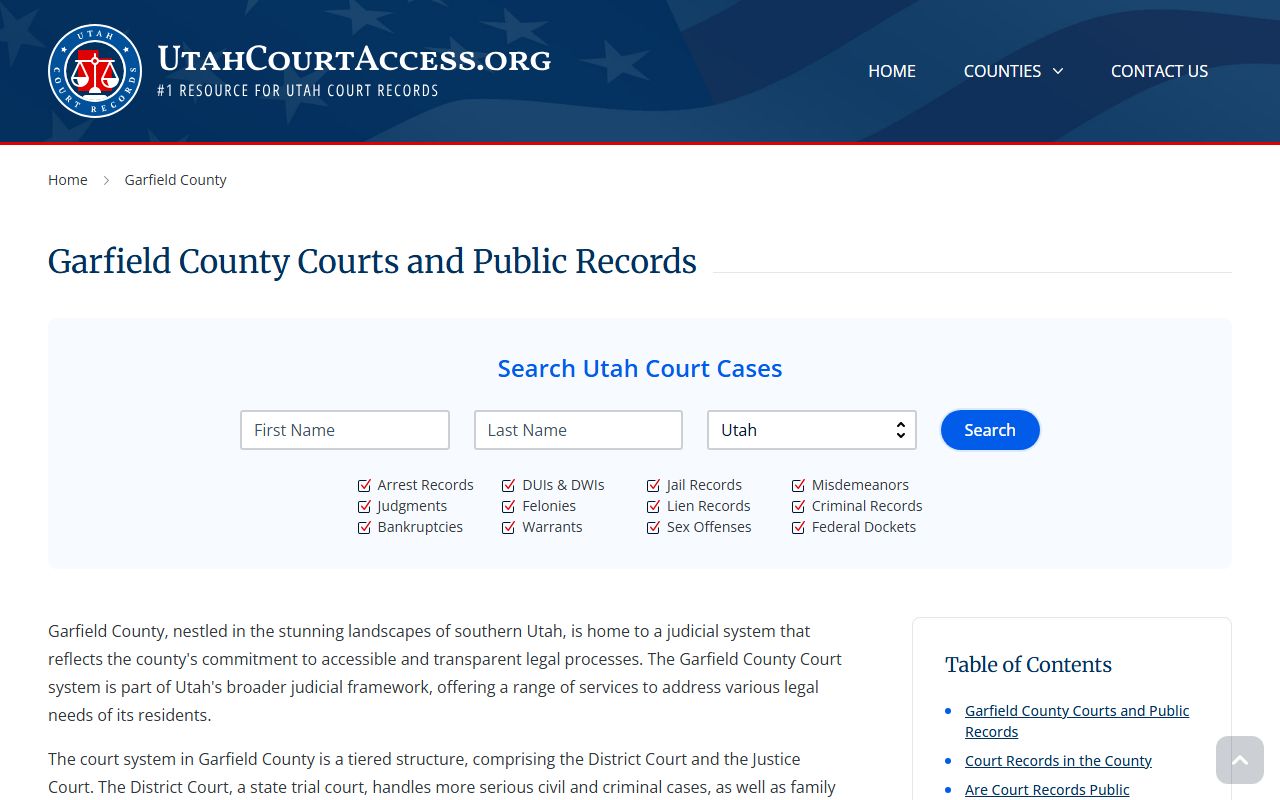 Garfield County family court records overview and access information