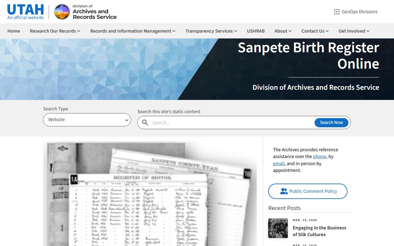 Sanpete County family court records Utah State Archives territorial-era probate records